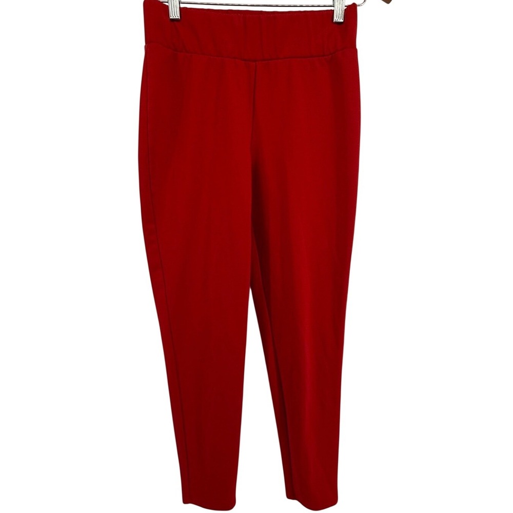 Ruby‎ Rd Petite Red Stretch Pull On Casual Career Dress Pants Size PS
